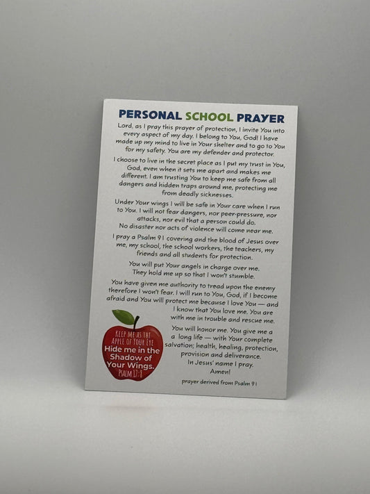 Personal School Prayer Card