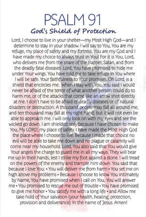 Psalm 91 USA Prayer Cards